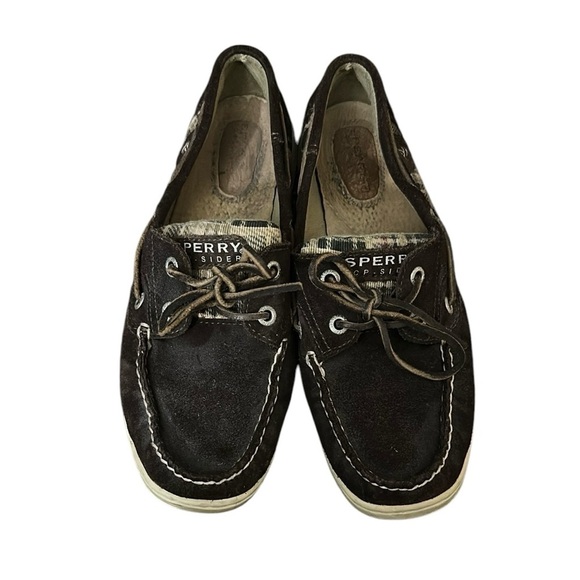 Sperry Dark Brown Leather boat shoes size 8 - Picture 1 of 8